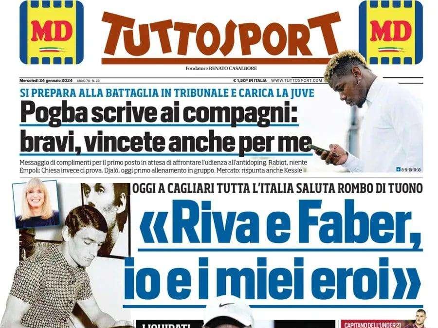 Tuttosport - Pogba scrive ai compagni 