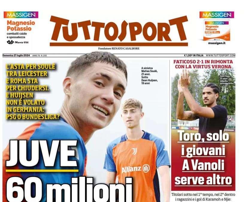 Tuttosport - Juve, 60 milioni in arrivo 