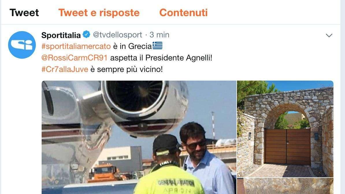 Inviato Sportitalia aspetta Agnelli in Grecia