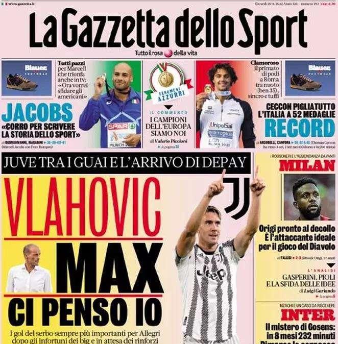 Gazzetta - Vlahovic, Max, ci penso io