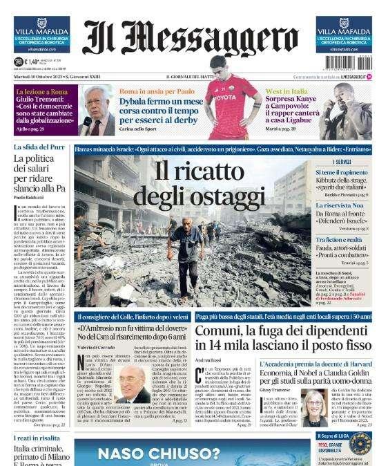 Il Messaggero - Dybala fermo un mese