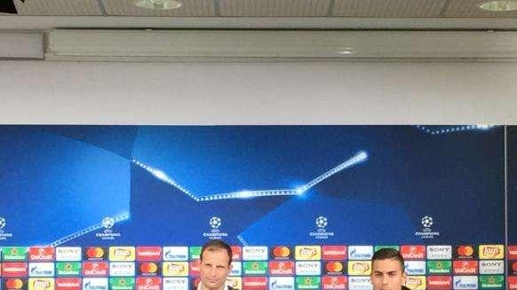 LIVE TJ - ALLEGRI: "Domani tanti rischi. Marchisio gioca. Ho due dubbi. Polemiche? In Italia ai limiti della follia, squadra non attaccabile". "DYBALA: "Con il Milan vittoria meritata. Carichi per il Porto"