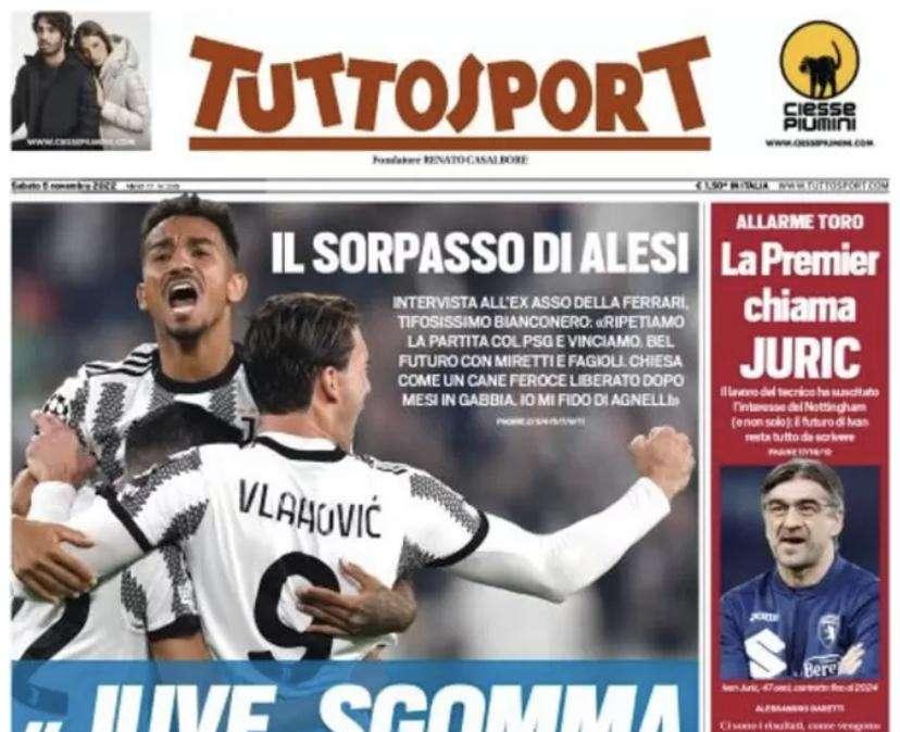 Tuttosport - Alesi: “Juve, sgomma sull’Inter”