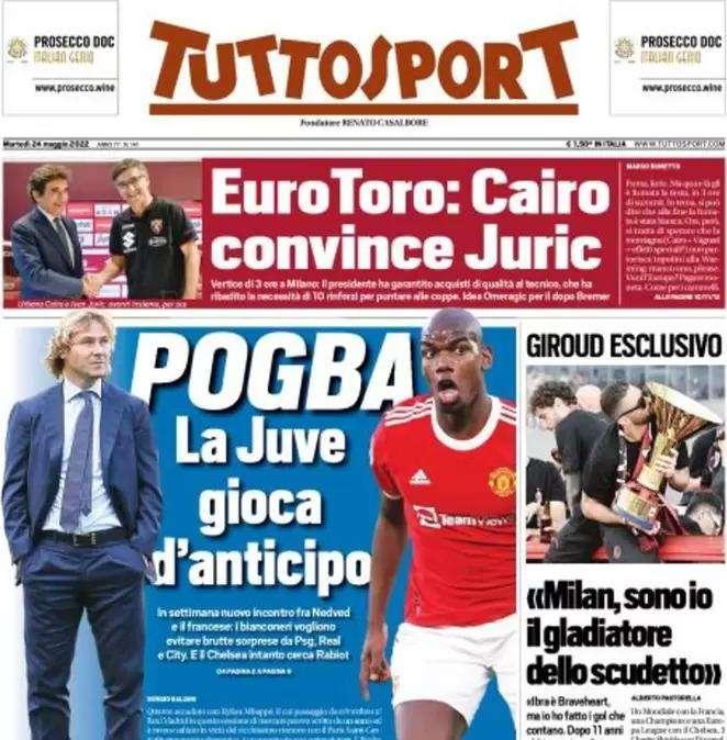 Tuttosport - Pogba, la Juve gioca d’anticipo 
