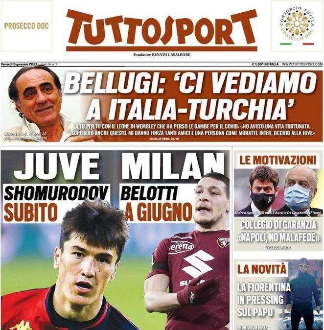 Tuttosport - Juve: Shomurodov subito. Milan-Belotti a Giugno