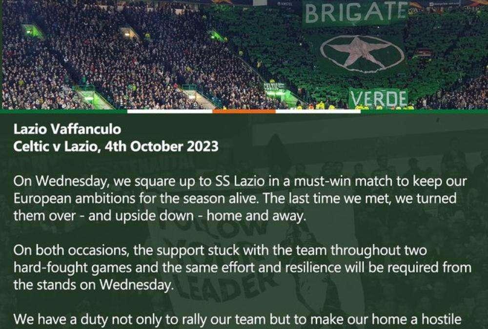 "Lazio vaffa...", tifosi Celtic contro "orde di estrema destra"