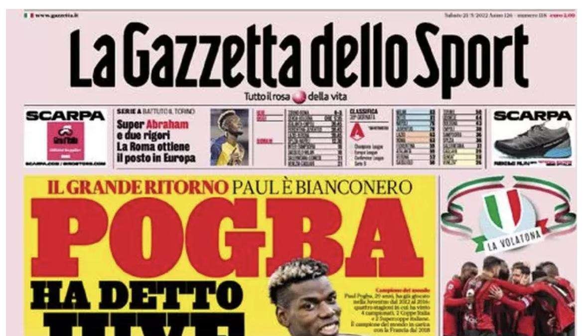 Gazzetta - Pogba ha detto Juve 