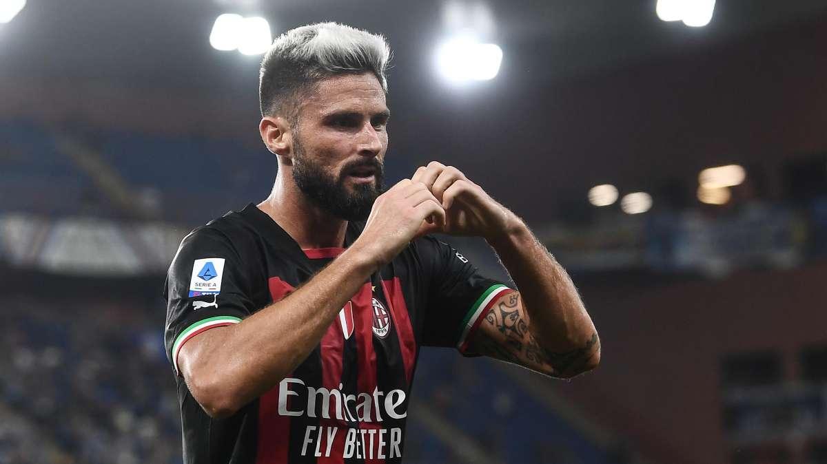 Intervallo Milan-Napoli 0-0: la traversa nega il gol a Giroud 