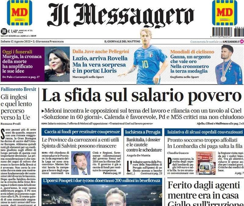 Il Messaggero - Lazio, arriva Rovella