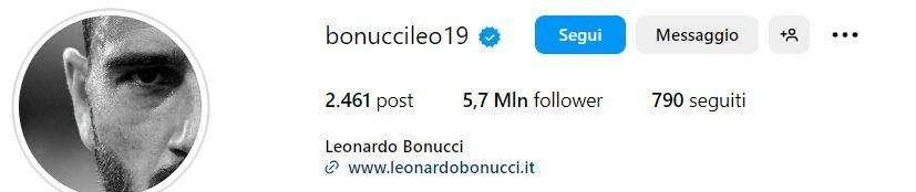 Bonucci, la tensione continua: tolta la Juventus dalla sua biografia di Instagram
