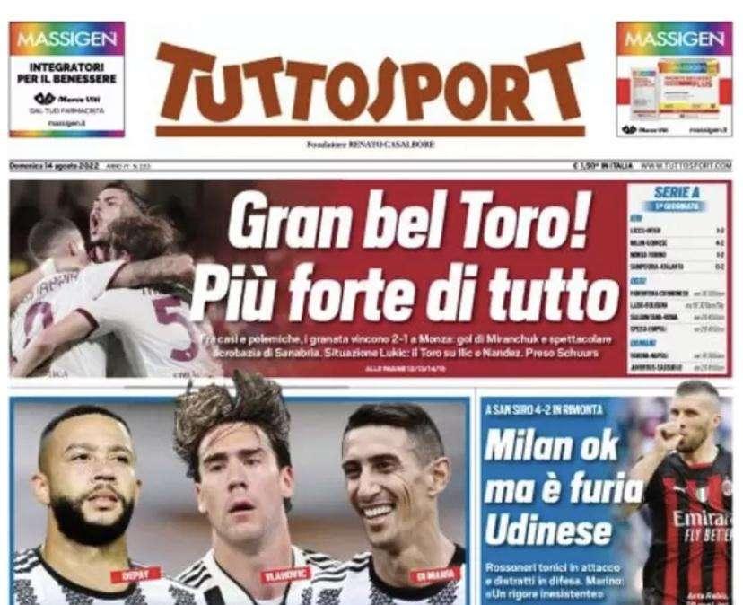 Tuttosport - E la Juve va all’attacco