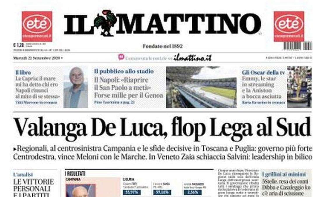 Il Mattino - Lo scacco matto della Juve 