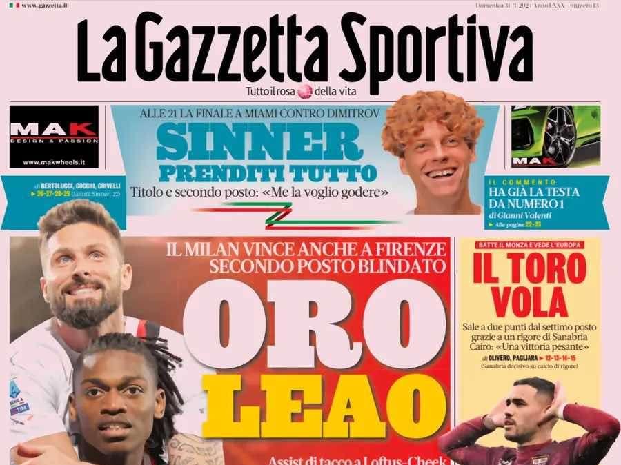 Gazzetta - Oro Leao. Allegri, così rischi