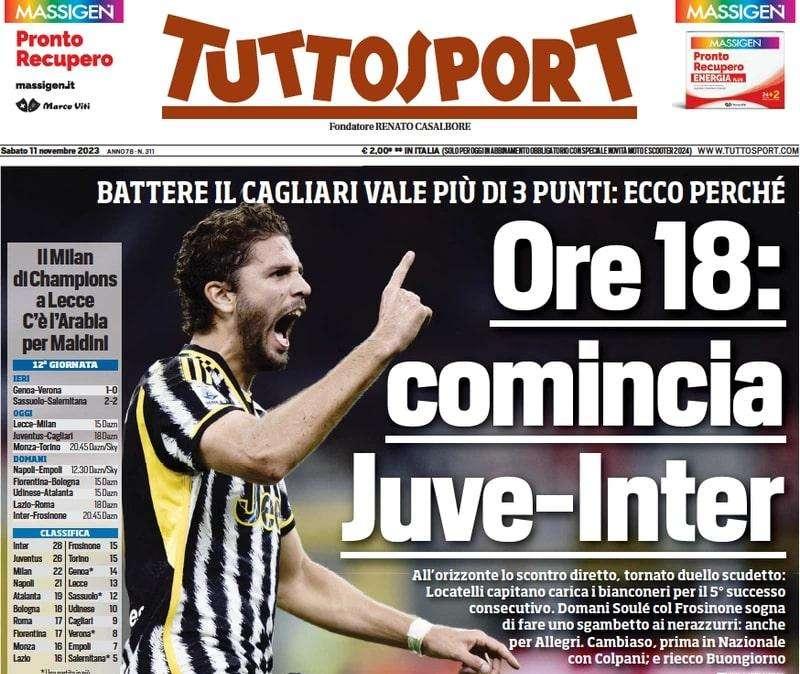 Tuttosport - Alle 18 comincia Juve-Inter