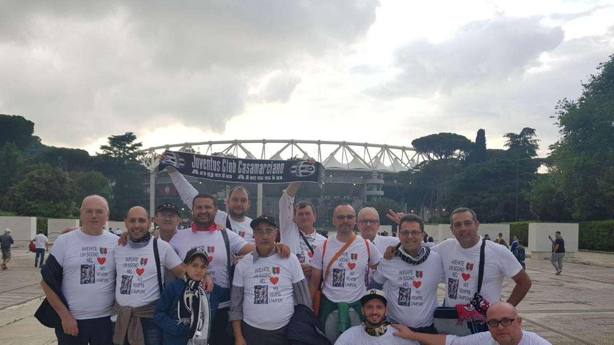 Quanti tifosi a Roma, presente lo Juventus Club DOC Angelo Alessio 
