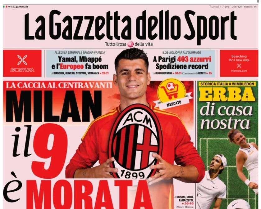 Gazzetta - Milan, il nove e’ Morata. Motta vede Giuntoli, vuole Koop e Todibo.