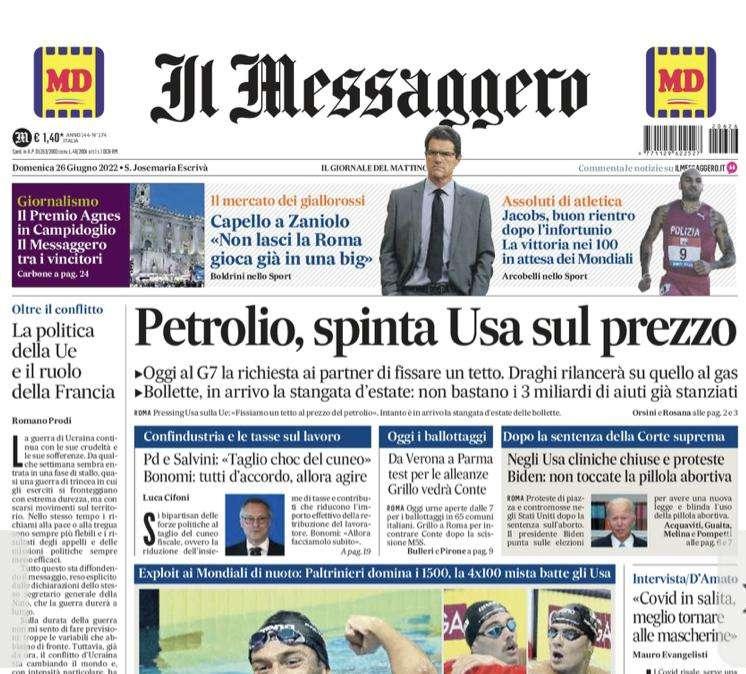 Capello a Zaniolo: “Non lasci la Roma”
