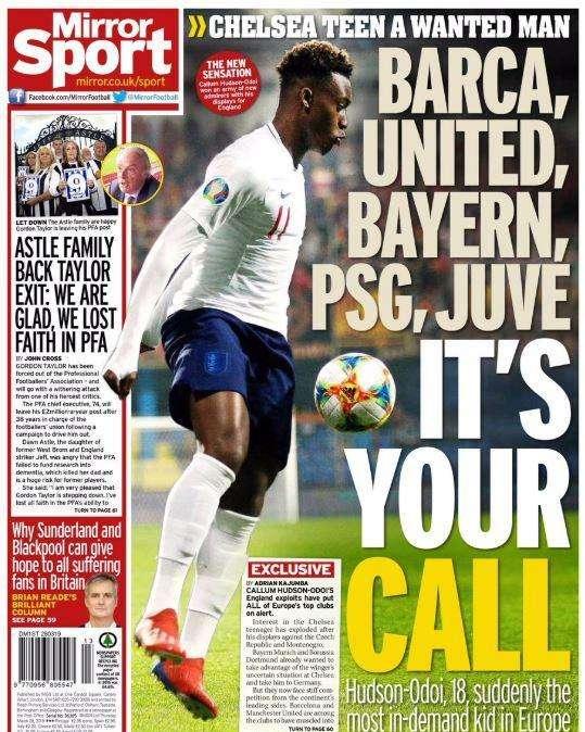 Mirror - Hudson-Odoi, alla finestra c'è anche la Juventus