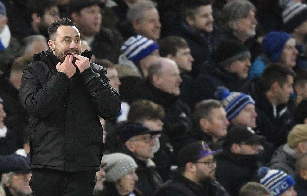 Calcio: Brighton di De Zerbi vola, 3-0 e sorpasso al Liverpool
