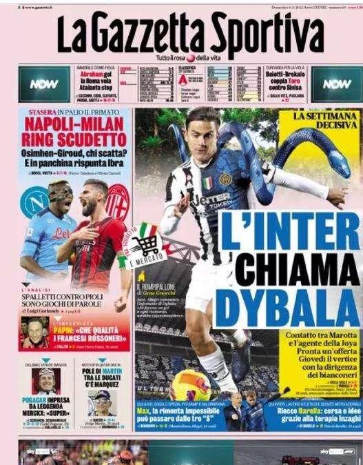 Gazzetta - L’Inter chiama Dybala 