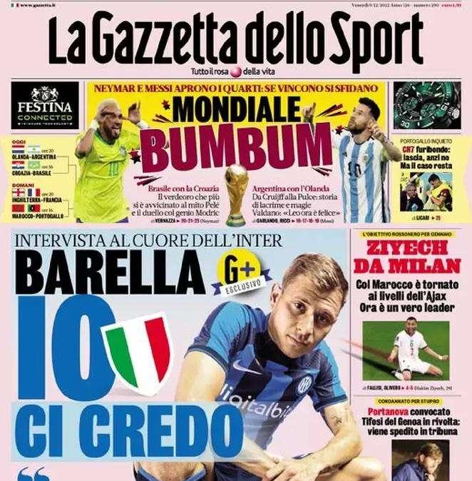 Gazzetta - Barella, io ci credo 