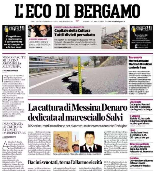 L’Eco di Bergamo - L’Atalanta si rituffa in coppa