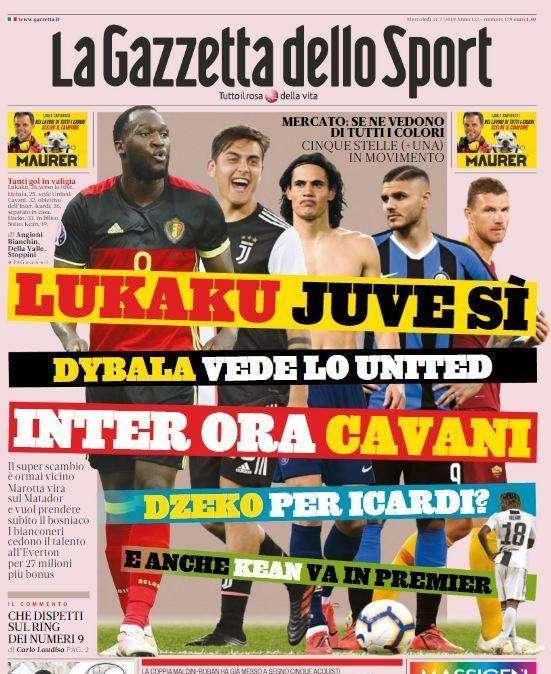 Gazzetta - Lukaku e Juve si!
