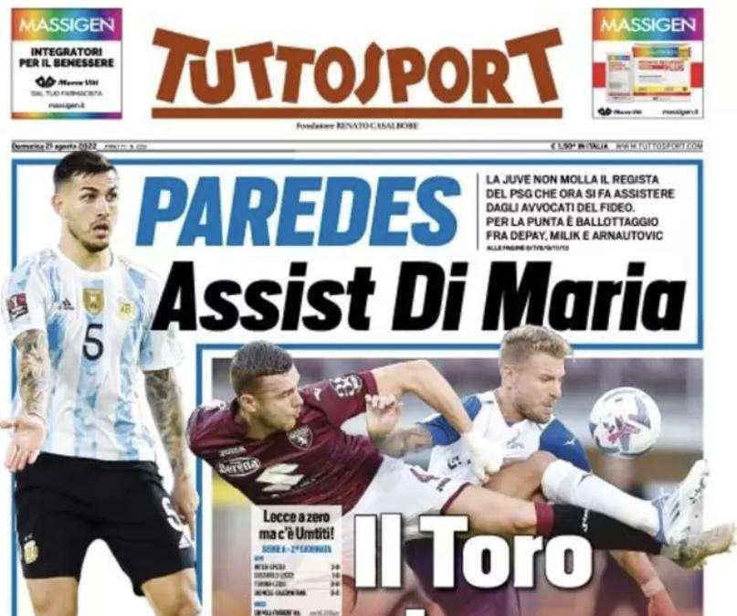 Tuttosport - Paredes, assist Di Maria 