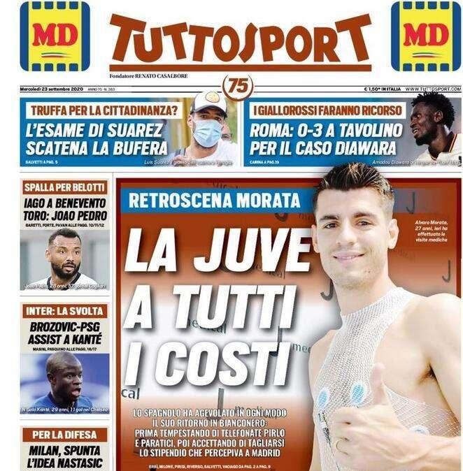 Tuttosport - La Juve a tutti i costi 