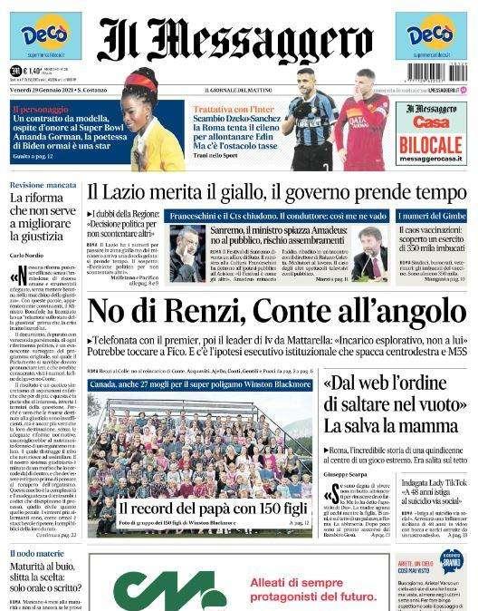 Il Messaggero - La Roma tenta Sanchez 