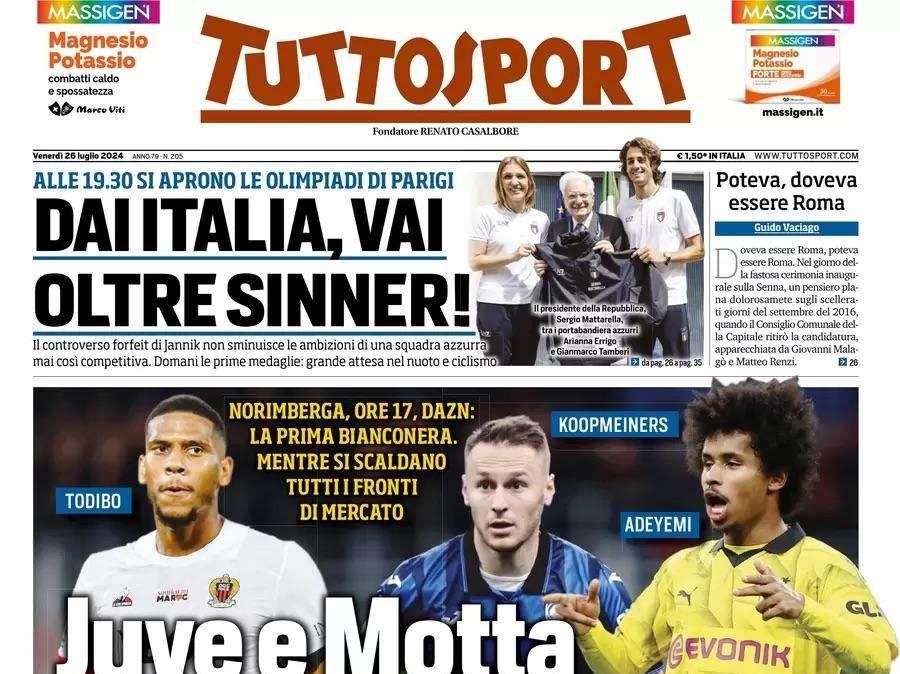 Tuttosport - Juve e Motta, fateci volare