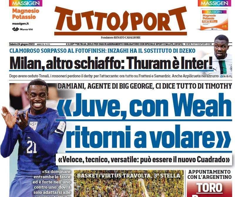 Tuttosport - Damiani: "Juve, con Weah ritorni a volare"