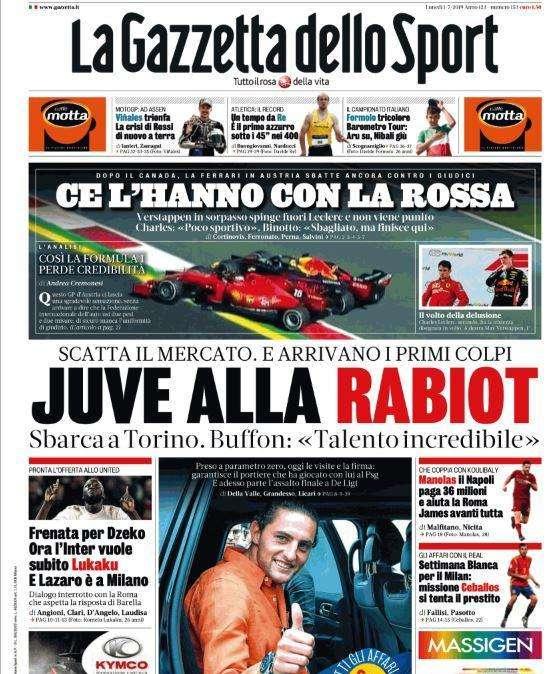 Gazzetta - Juve alla Rabiot