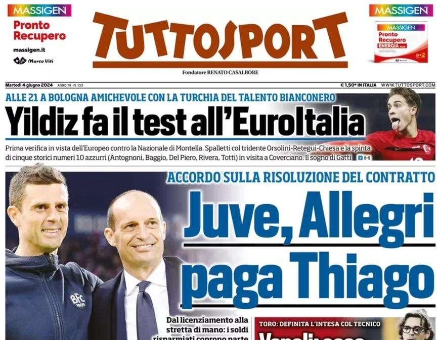 Tuttosport- Allegri paga Thiago