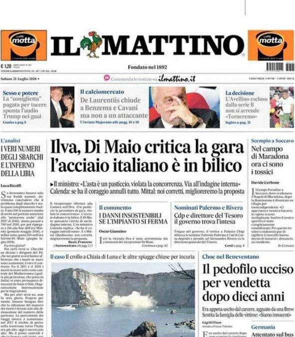 Il Mattino - De Laurentiis non vuole vecchi 