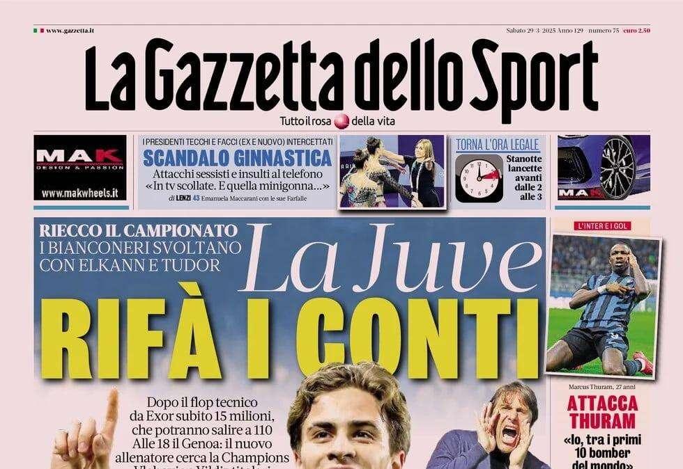 Gazzetta - La Juve rifà i conti 