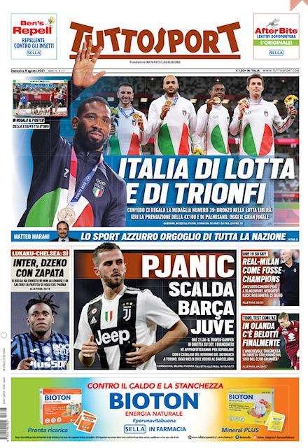 Tuttosport - Pjanic scalda Barça- Juve 