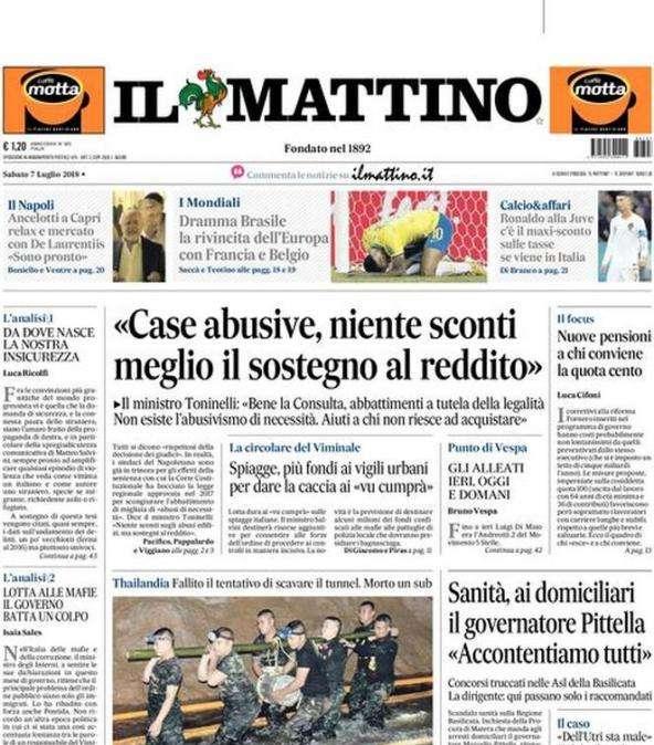 Il Mattino - CR7, maxi sconto sulle tasse se viene in Italia 