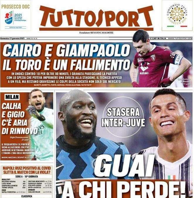 Tuttosport - Guai a chi perde 
