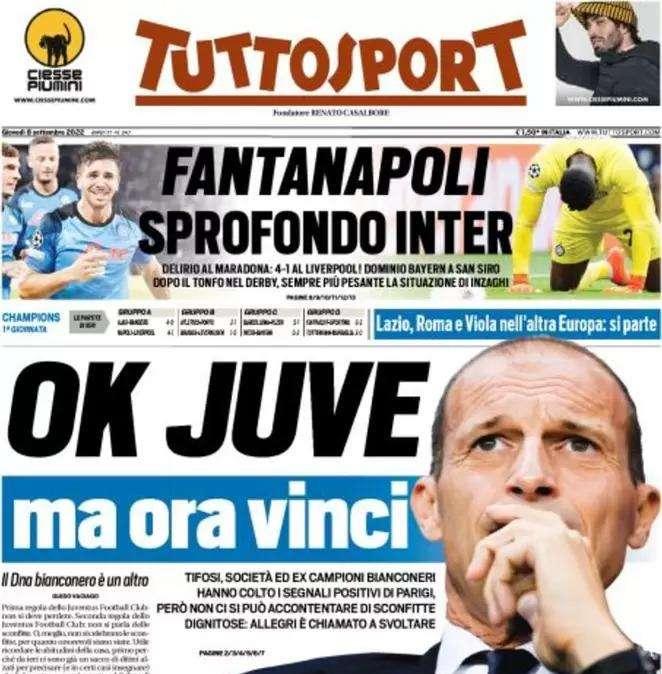 Tuttosport - Ok Juve, ma ora vinci 