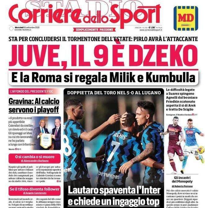 Corsport - Juve, il nove e’ Dzeko 