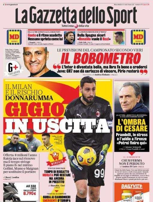 Gazzetta - Gigio in uscita 