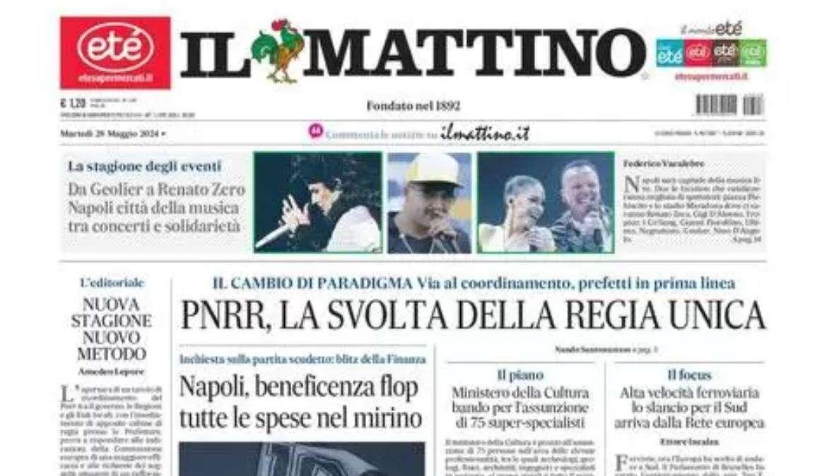 Il Mattino - De Laurentiis, missione Conte
