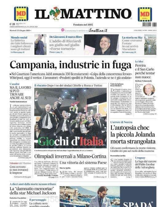 Il Mattino - Giallo clausola Koulibaly 