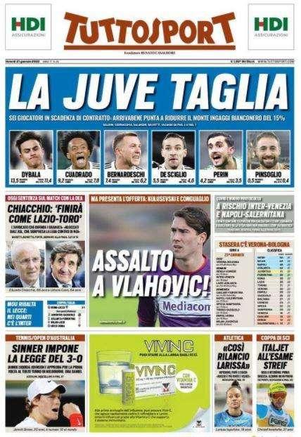 Tuttosport - La Juve taglia 