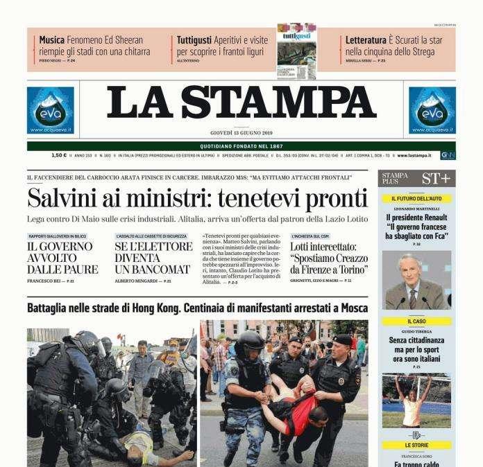La Stampa - Ultime mosse per sbloccare Sarri