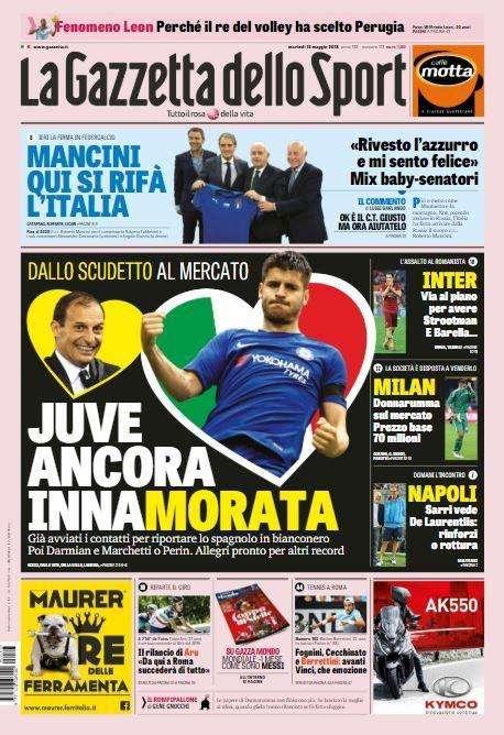 Gazzetta - Juve ancora innaMorata 