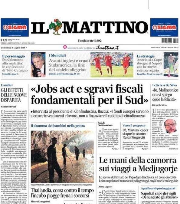 Il Mattino - Ancelotti disegna il nuovo Napoli 