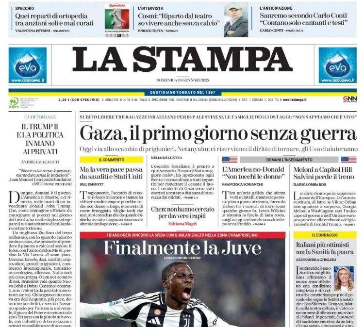 La Stampa - Finalmente la Juve 