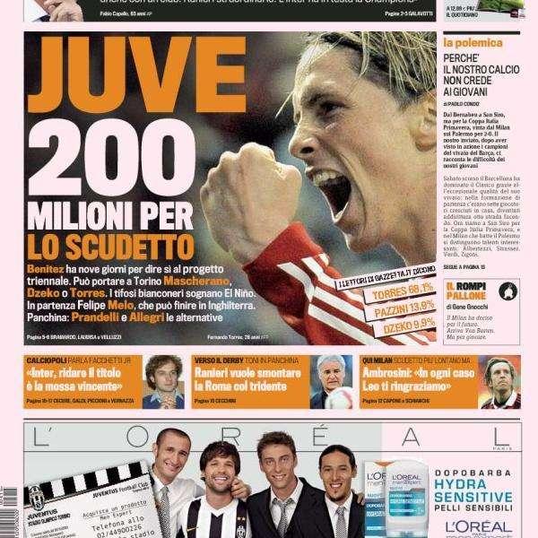 IL "PIANO DI RILANCIO" DELLA JUVE E I 200 MILIONI DI EURO
